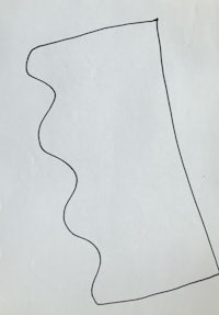 a drawing of a wavy line on a piece of paper