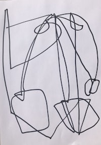 a black and white drawing of an object