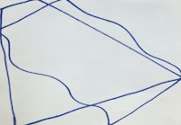 a drawing of a triangle with blue lines