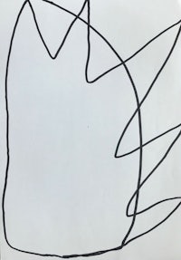 a black and white drawing of a skull