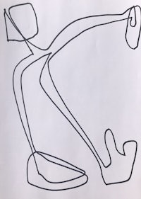 a line drawing of a man and a woman