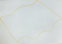 a piece of paper with a yellow line drawn on it